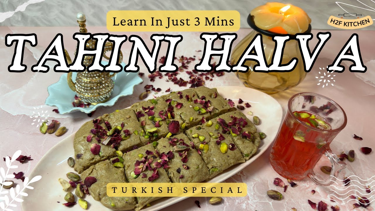 HOW TO MAKE TAHINI HALVA TURKISH HELVA AT HOME QUICK RECIPE