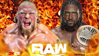Brock Lesnar vs Oba Femi Wwe Raw 11 Feb 2026 WWE2k25 - PS5 4K Game Play
