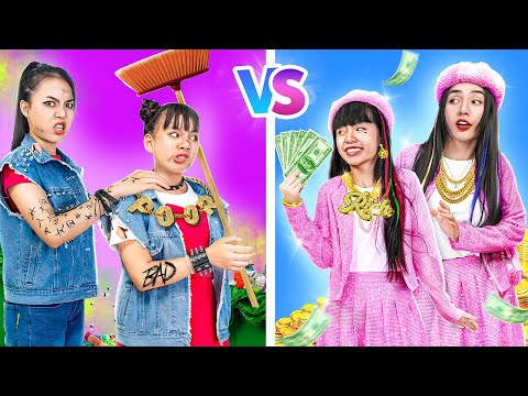 Good Rich Mom Vs Bad Poor Mom - Funny Stories About Baby Doll Family