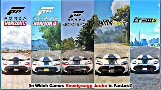 Koenigsegg Jesko Top Speed in FH5, FH4, FM8, The Crew Motorfast, The Crew 2, Assetto Corsa