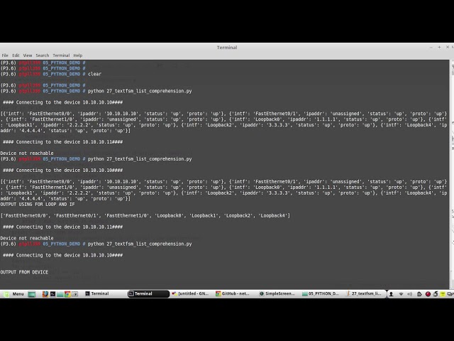 Python List Comprehension tutorial for Device interface status| Part 31|TEXTFSM output with NETMIKO