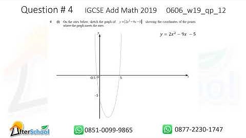 0606_s19_qp_21 #04 - Equations, Inequalities and Graphs - IGCSE AddMath 2019