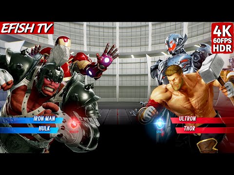 Gladiator Red Hulk vs Warrior Thor (Hardest AI) - Marvel vs Capcom: Infinite | 4K 60FPS HDR
