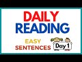 DAILY READING EASY SENTENCES   -----DAY 1-----with Action Words