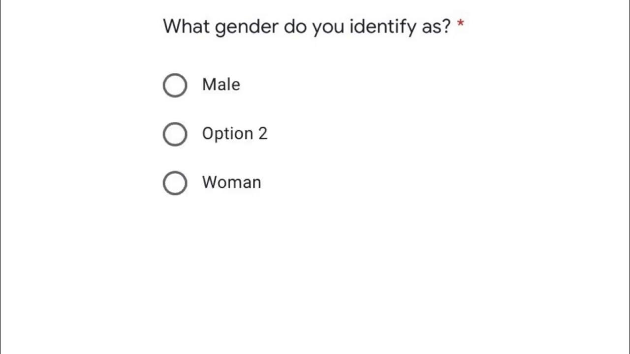 What Gender Do You Identify As YouTube