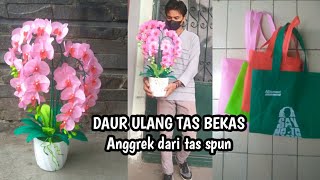 DIY Bunga anggrek dari tas spunbond bekas
