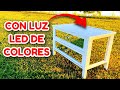 DIY Mesita De Noche Con Espejos Y Luz De LED De Colores