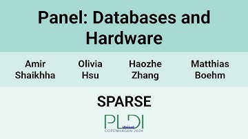 [SPARSE24] Panel: Databases and Hardware
