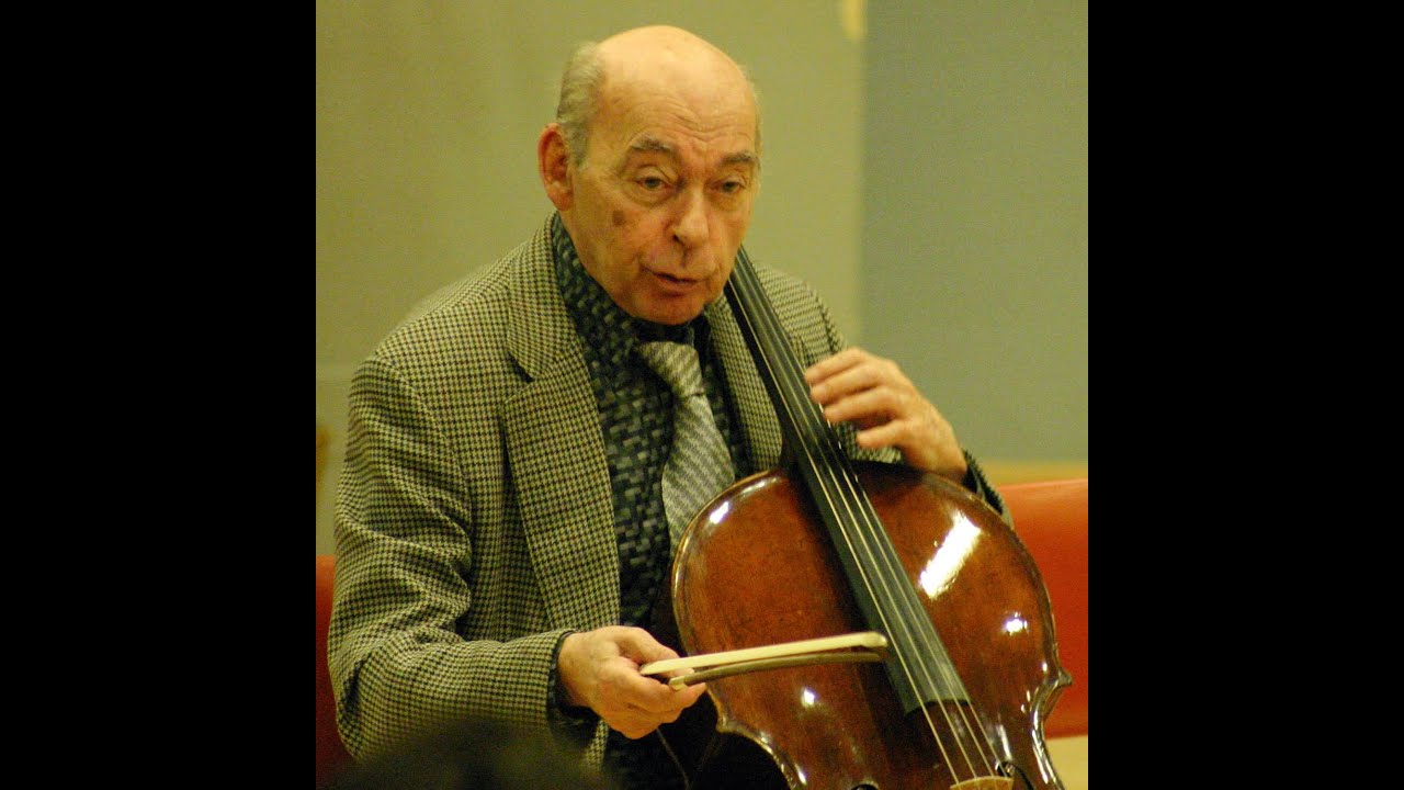 Janos Starker teaching Bach Suite in C - YouTube