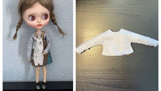 Блузка с рукавом | одежда для куклы | Blouse for a doll | shirt for doll