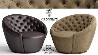 №40. Chair modeling 'Agon Visionnaire' Autodesk 3ds Max.