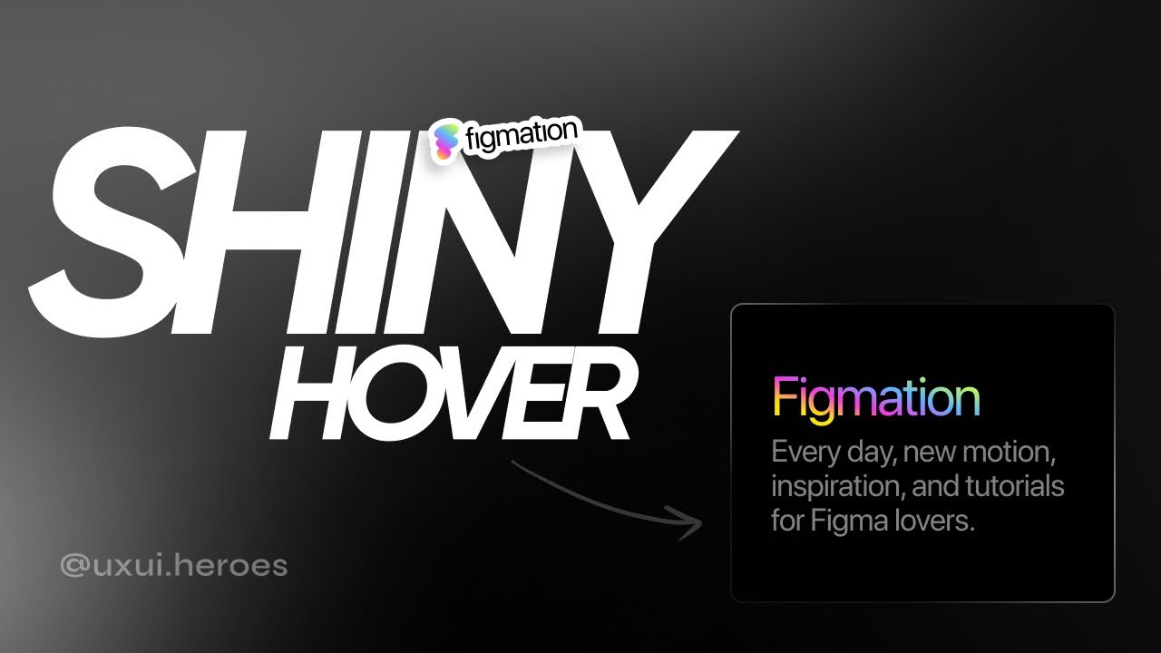 Shiny border animation on hover | Figma Tutorial | Figma animation ...
