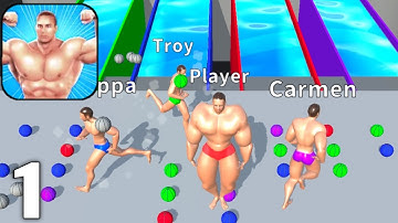 Muscle Race 3D - Gameplay Walkthrough Part 1 All Levels 1-12 (Android & iOS)
