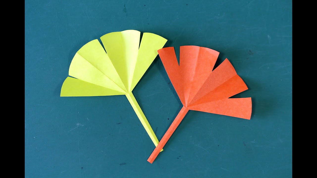 Origami Ginkgo 折り紙 いちょう 折り方 Youtube