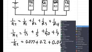 Resistance Calculation 4 - Four Resistors in Parallel