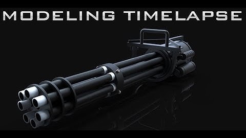 Maya Speed Modeling  / Rendering a Mini Gun Timelapse / Upcoming Tutorial HD
