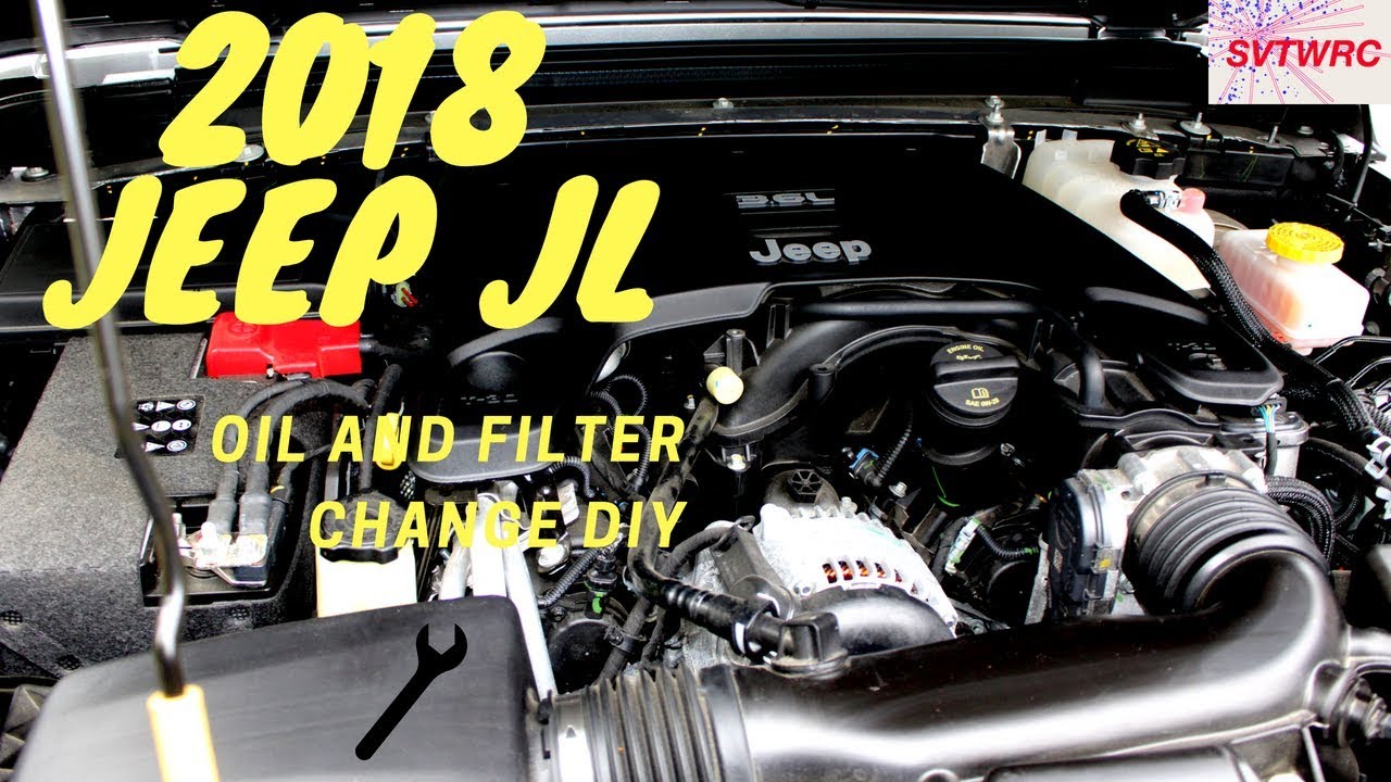 2018 Jeep Wrangler JL 3.6L V6 Pentastar Oil change Filter Detailed DIY ...