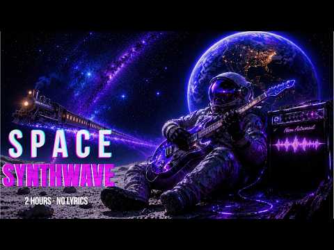 Futuristic Space Rock Guitar | Ambient Synthwave Music | Neon Galaxies