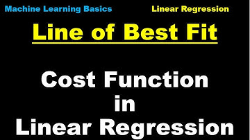 Python for Machine Learning | Line of Best Fit in Linear Regression | Cost Function - P86