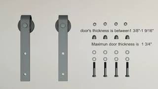 Assembly Guide for Sliding Barn Door Hardware Kit(6.6ft for Example)