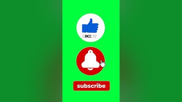 Like,Subscribe and bell icon green screen animation effect | green screen button animation