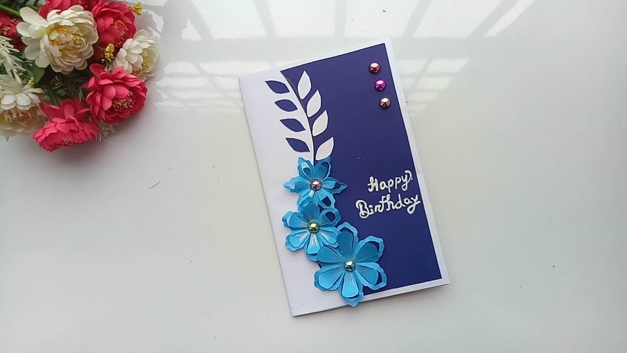 Beautiful Handmade Birthday card//Birthday card idea. - YouTube