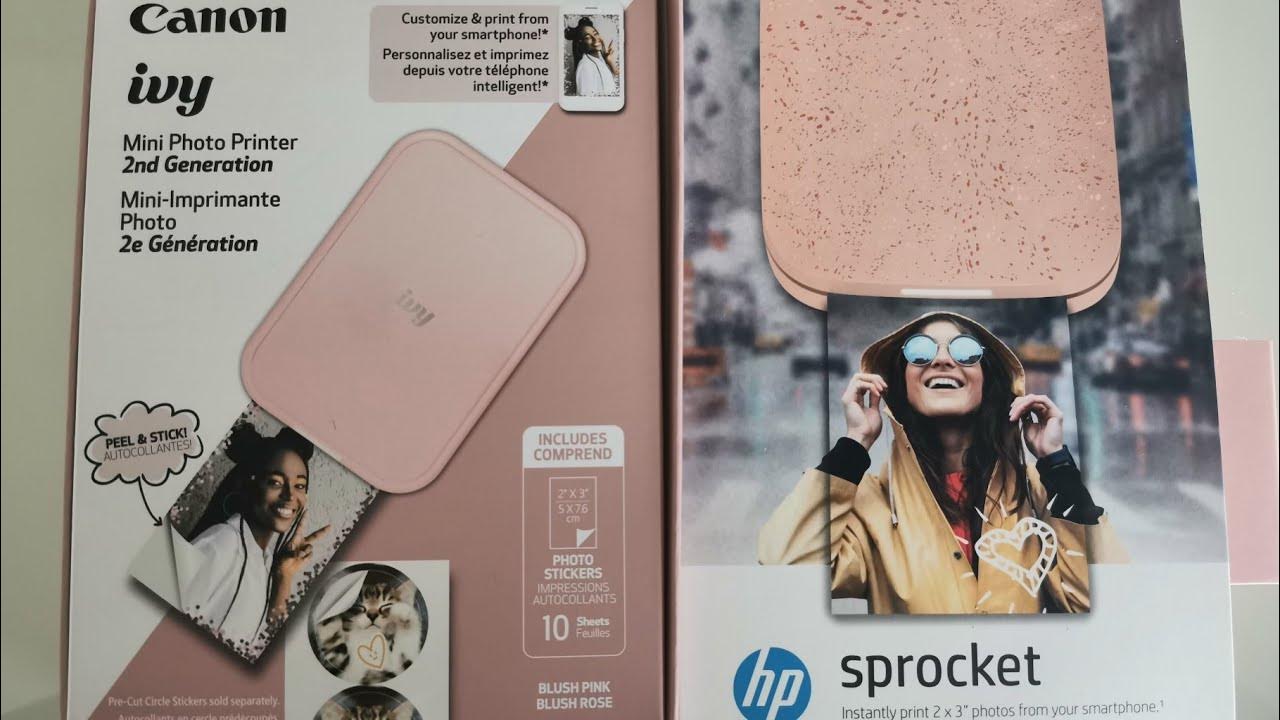 Compare Canon Ivy2 and HP Sprocket 200 zink mini printer YouTube