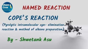 Cope’s reaction   ( Pyrolytic intramolecular syn- elimination reaction)