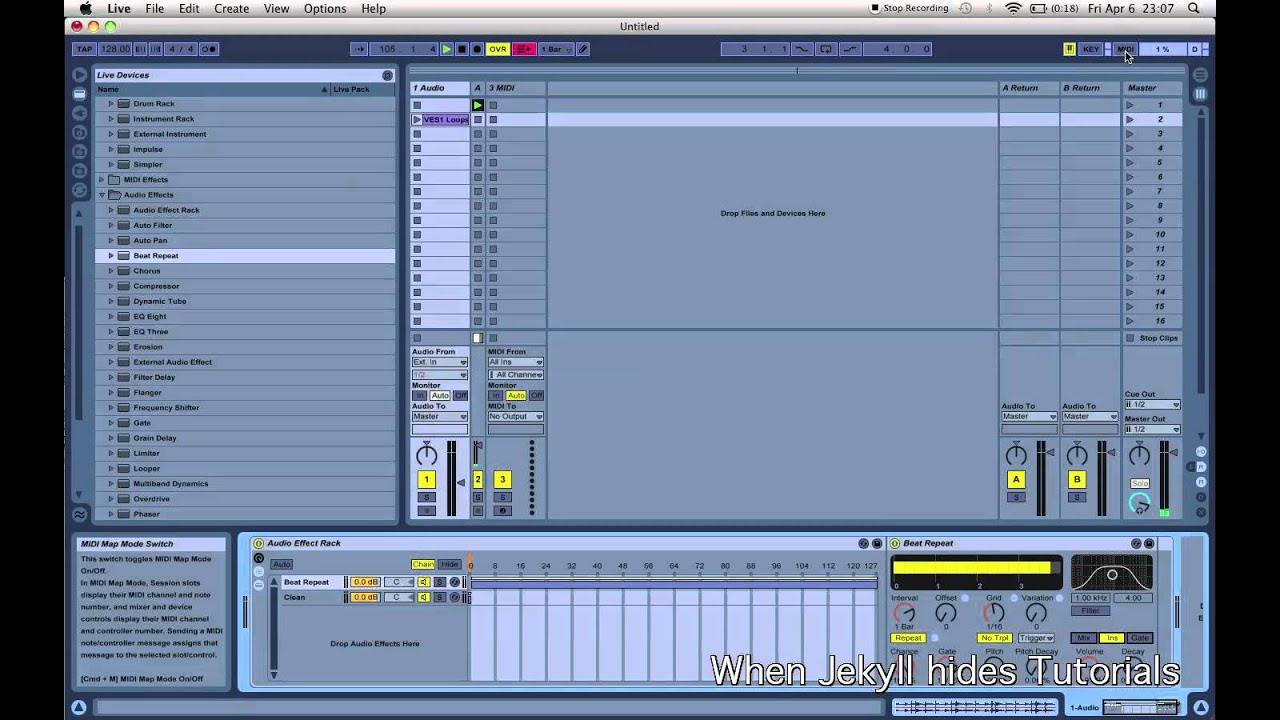 Ableton live 8 - DJ Mix trick tip on Beat repeat ( Using chains to ...
