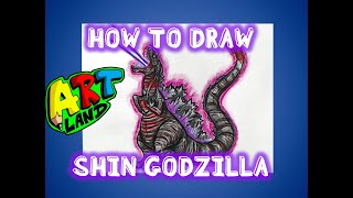 How to Draw SHIN GODZILLA BREATHING FIRE