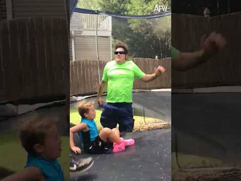 Time for a new trampoline ? #shorts #fail #funny #joke #trampoline
