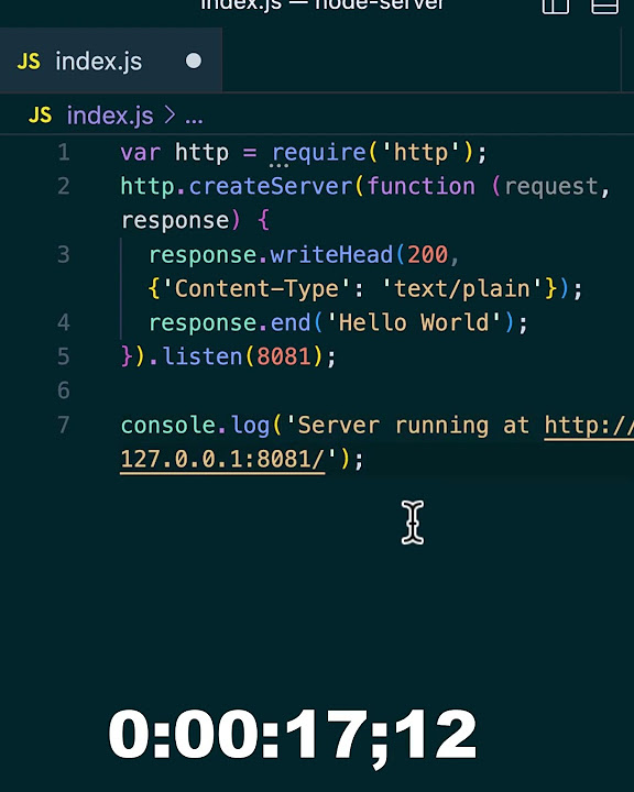 How to create a nodejs http server in under 40 seconds youtube