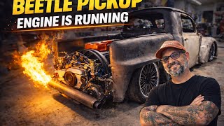 Beetle ute finaly has a running engine
