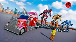 US Police Truck Robot Transform: Robot Truck Transportation #Part2 - Android Gameplay FullHD screenshot 3