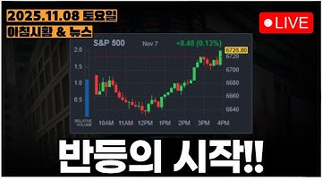 기쁘다 반등 오셨네ㅣ[아침시황&미국마감] #251108