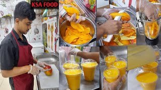 Mango Cutting And Juicing are All processing🥭😍||@Ksafood383 #fruit #juice#milk#mango #Saudi-Arab🇸🇦