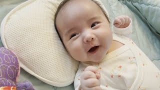 [SUB]Conversation with a bright baby👨‍👦 Melting father😍 [4-month-old baby]