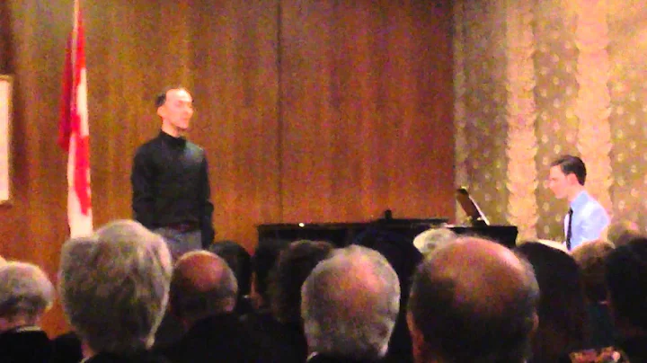 Aaron Hutton singing at Government House