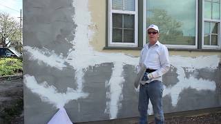 stucco acrylic fine or smooth finish image by La Habra feathering stucco transitions in better