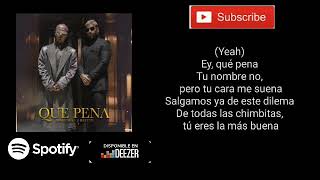 Maluma & J.Balvin - Que Pena (Official Lyric Video)