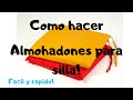 Como hacer ALMOHADONES para sillas/ TUTORIAL / PASO A PASO / TAPIVIC