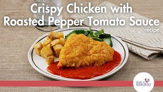 Crispy Chicken with Roasted Pepper and Tomato Sauce