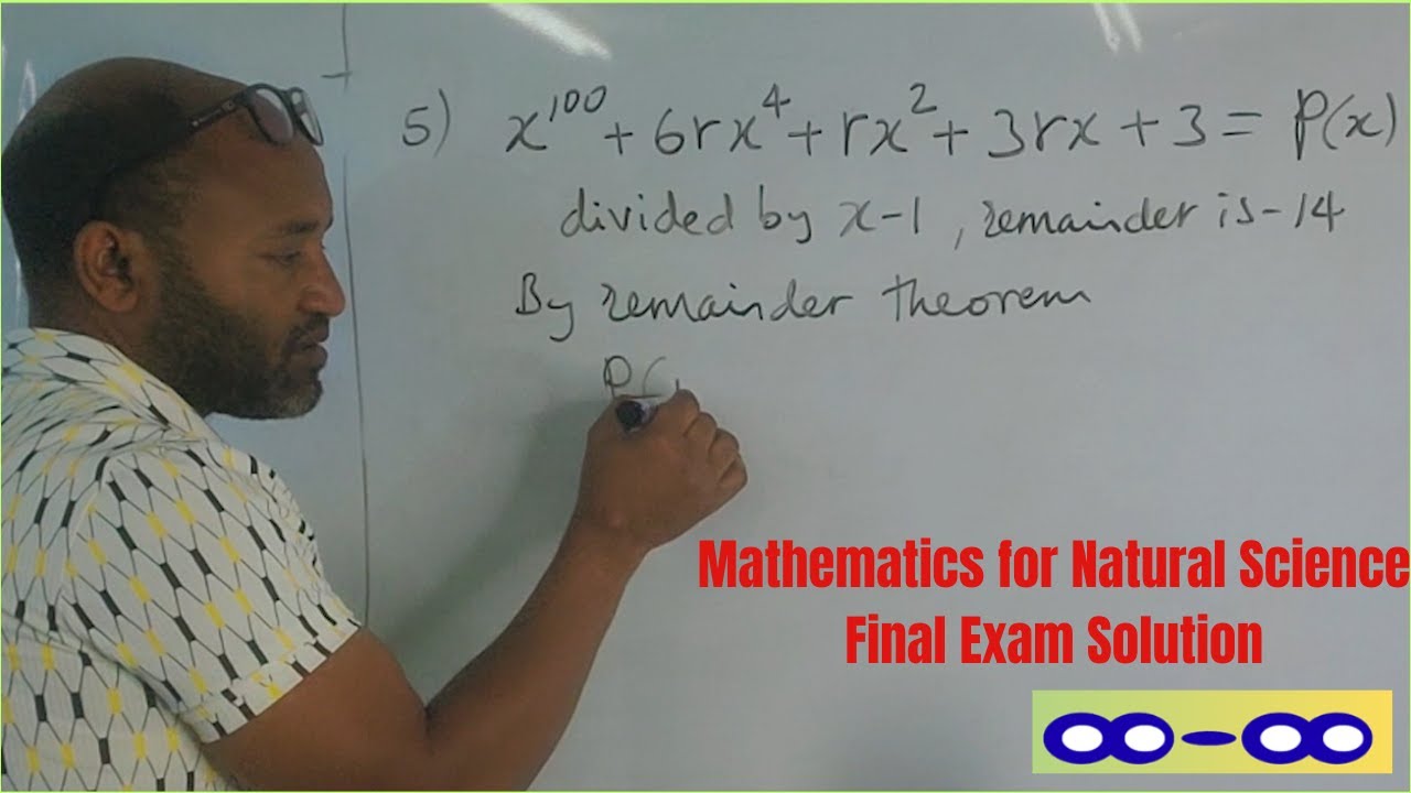 Part 2 Mathematics for Natural Science final exam solution - YouTube