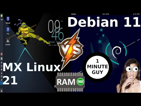 MX Linux 21 (XFCE) vs Debian 11: RAM Usage