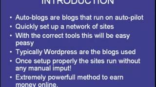 Full Autoblogging Complete Setup - 15 Minute Wordpress Blogs Build Autoblogging Empire Update