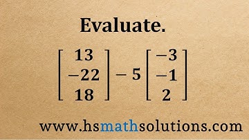 Matrix Subtraction with Scalar Multiplication (Example)