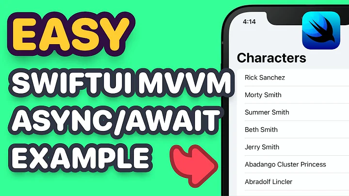 Easy SwiftUI MVVM Async Await Networking Example (SwiftUI Error Handling)