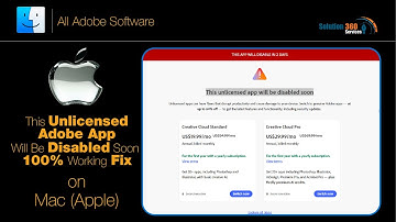 This Unlicensed Adobe App Will Be Disabled Soon | How to disable Adobe Genuine Service on Mac(Apple)