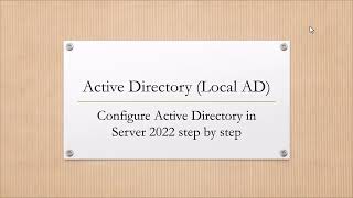 Configure Active Directory in Server 2022 Step By Step​