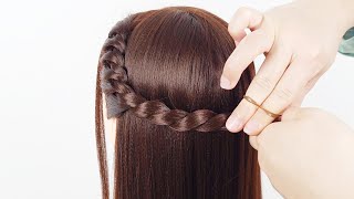 Beautiful open hairstyle | Hair style girl |  Hairstyle for wedding party | Easy braided hairstyle